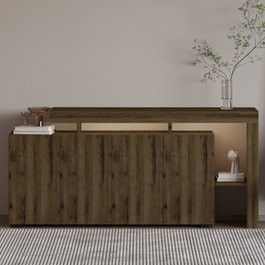 Hanah Home Beliz - Consola de Nogal Antiguo con Luces LED
